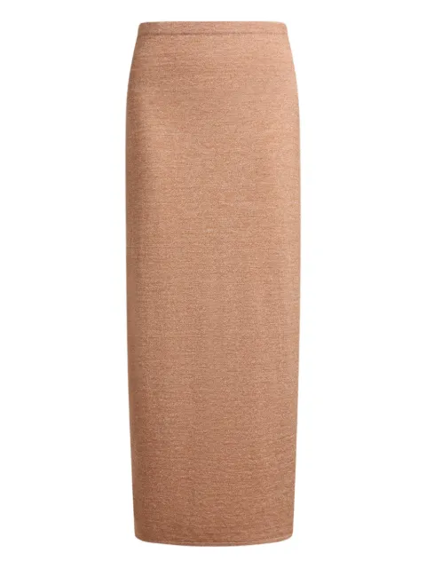 12 STOREEZ merino-linen skirt Neutrals 132225