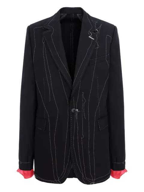 CuAnna Avva stitch-detail blazer Black AVVAJACKET