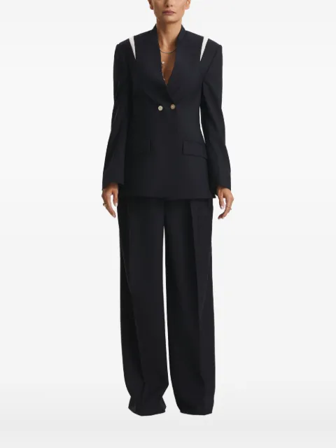 CuAnna double-breasted fitted jacket Blue CLARISAJACKET