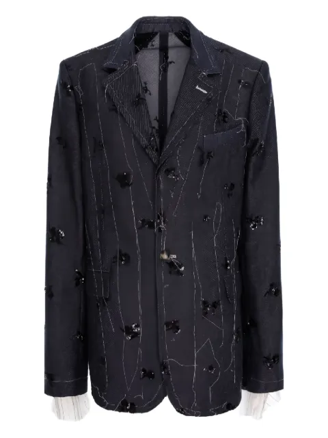 CuAnna sequin-embellished blazer Blue AVVAJACKET