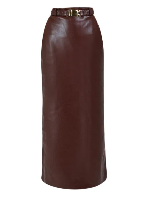 Rowen Rose belted skirt Brown SKRRR431BROWN