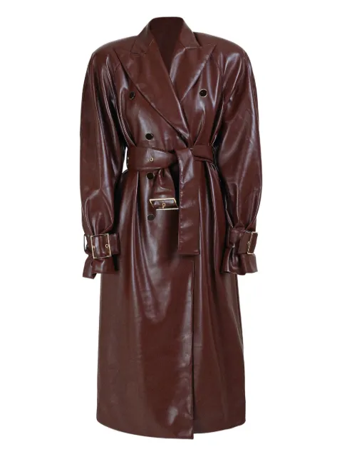 Rowen Rose double-breasted belted coat Brown COATRR163BROWN
