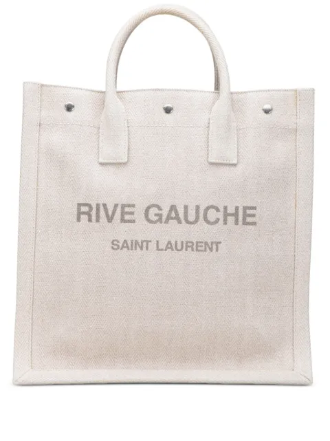 Saint Laurent Pre-Owned 2022 Canvas Rive Gauche North South tote bag Brown Q77K0X03KJ8VVEL1