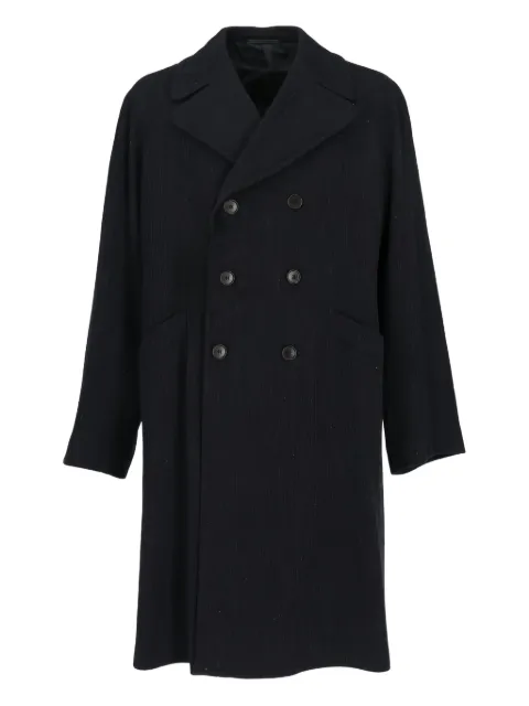 Romeo Gigli Pre-Owned buttoned belted coat Blue RG780PB