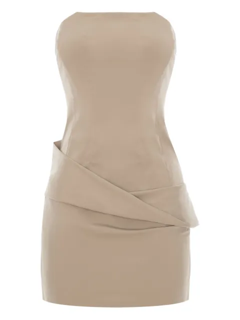CuAnna PALERMO draped strapless mini dress Neutrals PALERMODRESS