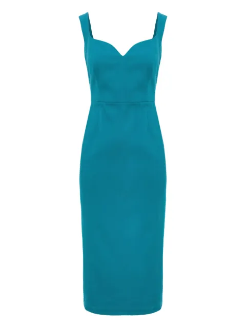 CuAnna SUSIE sweetheart-neck midi dress Blue SUSIEDRESS