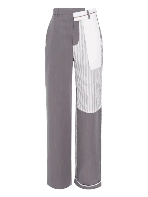 CuAnna MARK striped-panel trousers Grey MARKPANTS