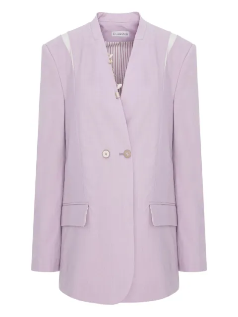 CuAnna CLARISA double-breasted blazer Purple CLARISAJACKET