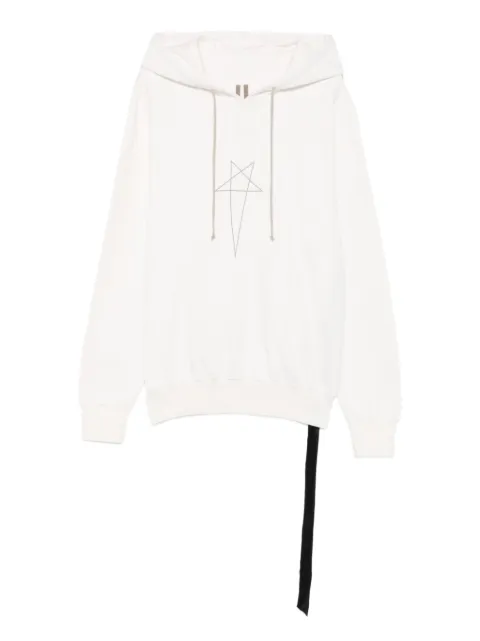 Rick Owens DRKSHDW graphic hoodie White DU02E7262FEP3P