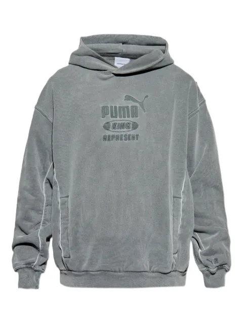 PUMA x Represent logo-embroidered hooded sweater Grey 63254297