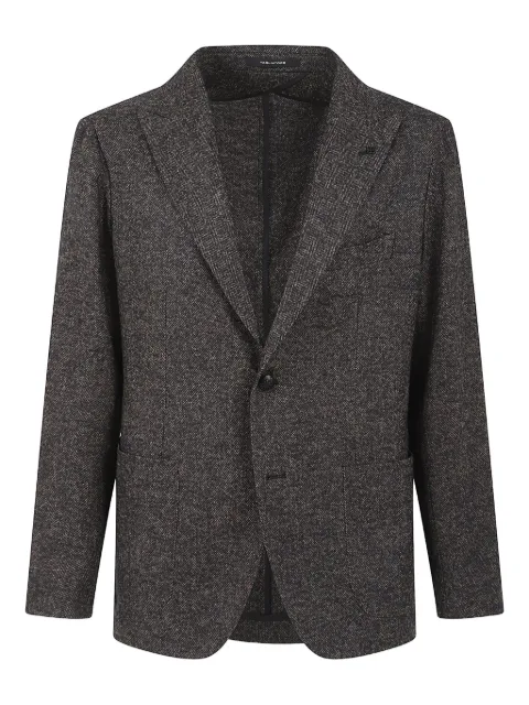 Tagliatore herringbone single-breasted jacket Brown 1SMC26K610056