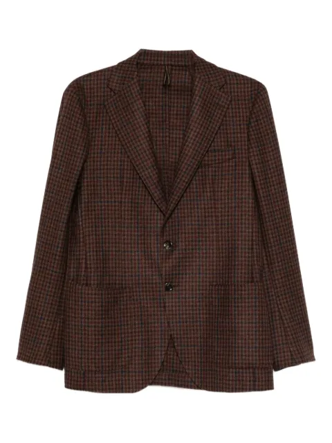 Dell'oglio check single-breasted blazer Brown G797MFQ4085