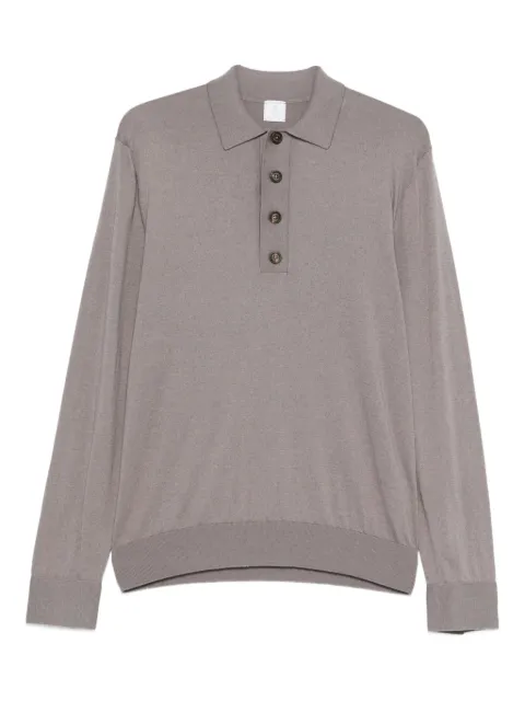 Eleventy fine-knit polo shirt Purple L76POLL11MAG0K007