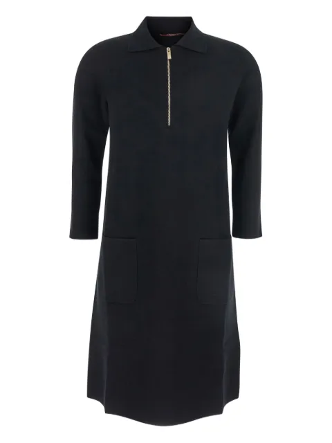 Max Mara Ere half-zip fastening dress Black 2526326021600