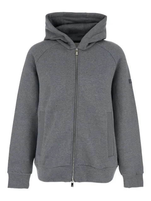 Tatras logo-patch zip-fastening hoodie Grey MJXA0113063588006