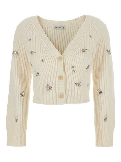 SIMKHAI Novah rhinestone-embellishment cardigan Neutrals 5252205KIVORY