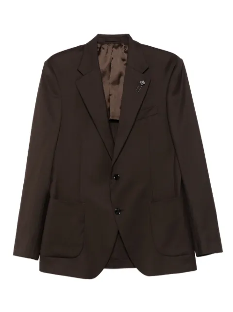 Lardini button-fastening blazer Brown AA5816ECN64414
