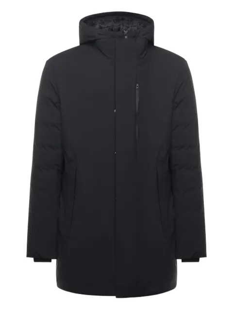 Save The Duck removable-hoodie zip-up coat Black D41448MMATT2110000