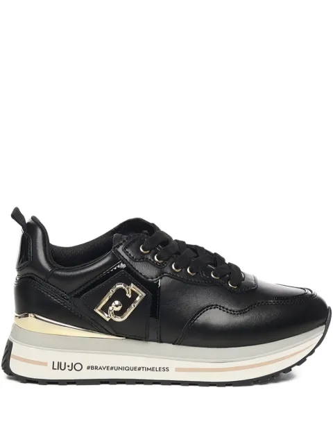 LIU JO Maxi Wonder logo-plaque sneakers Black BF5009P010222222