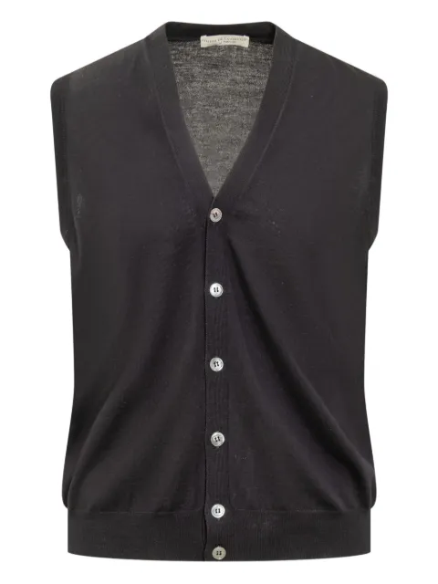 Filippo De Laurentiis buttoned V-neck vest Black CB1SMRM16R