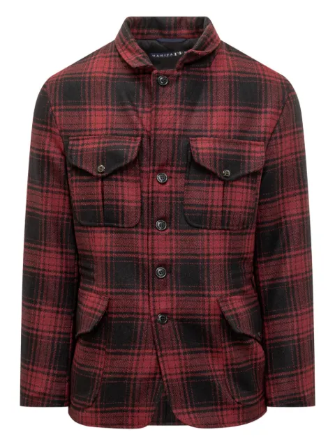 Ceccarelli check shirt jacket Red 7028WD