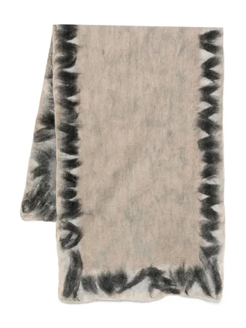 SILVANA jagged-edge scarf Grey 700