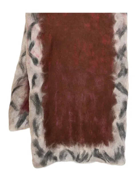 SILVANA jagged-edge scarf Red 700