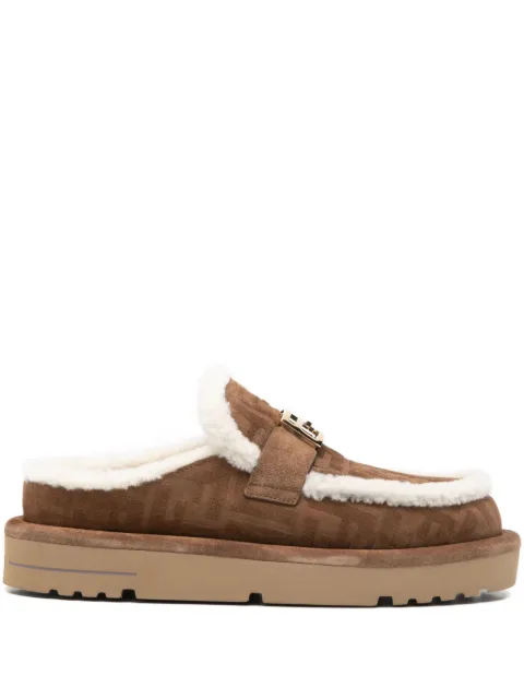 FENDI Apres Chic logo-buckle mules Brown 8R8777ASA1