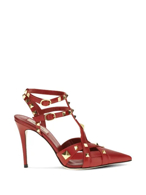 Valentino Garavani Studdy kidskin pumps 100mm Red WS0NW0JYW