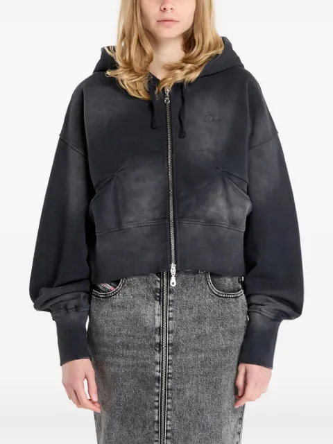 dime cropped zip-up hoodie Grey DIMEFA2511BLK