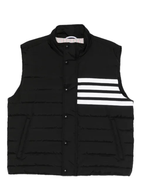 Thom Browne ripstop down-filled 4-Bar gilet Black MVD036XF1095