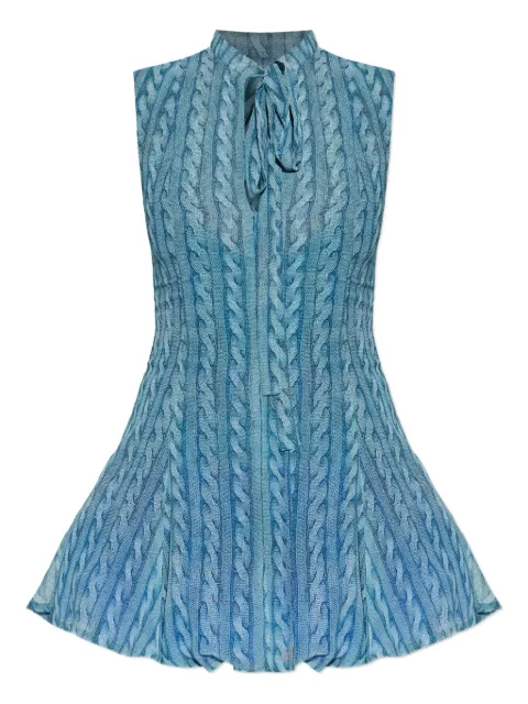 AVAVAV cable-print minidress Blue F25E05015