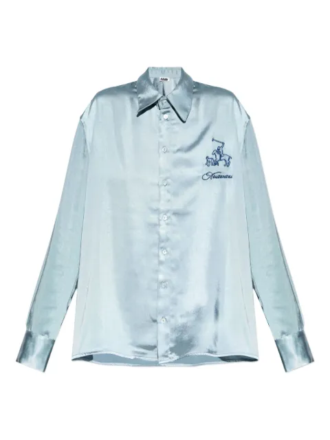AVAVAV logo-embroidered shirt Blue F25N17040