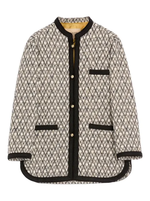 Valentino Garavani Toute La V jacquard-pattern jacket Neutrals VCIP65B87