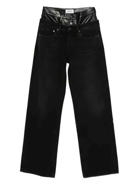 AGOLDE Elson high-waisted straight jeans Black A2981817