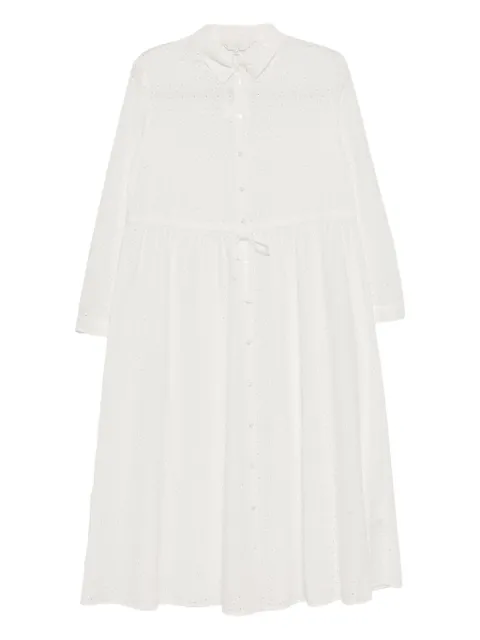To b. by agnès b. eyelet-detailing shirt dress White 6270WX40