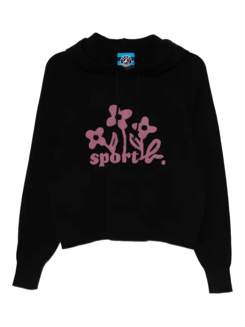 SPORT b. by agnès b. knitted hoodie Black 1697QL16