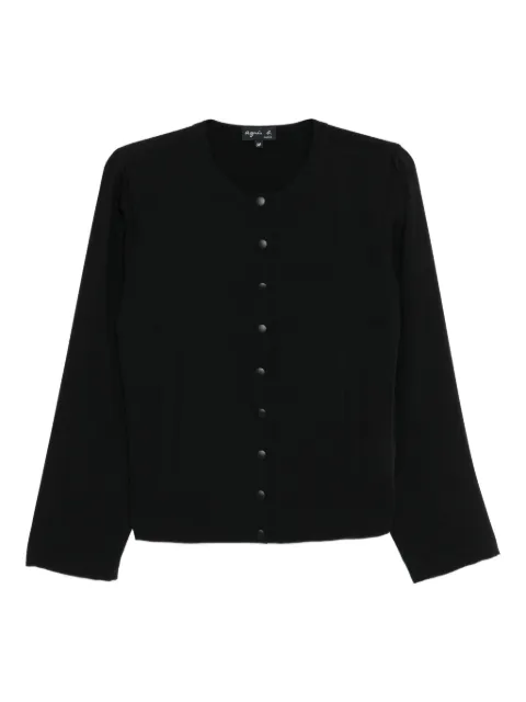 agnès b. press-stud blouse Black L895UQ87