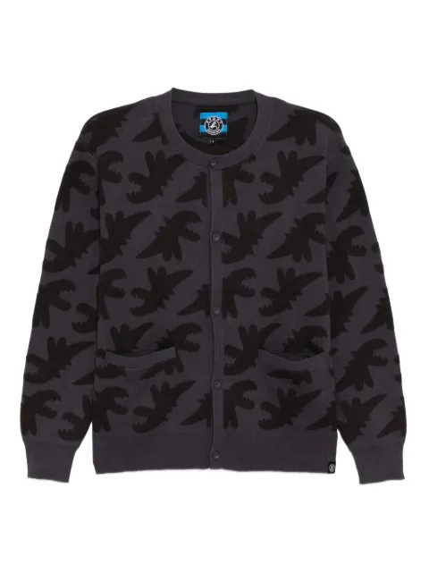 SPORT b. by agnès b. Dino-embroidered cardigan Grey 1715QL16