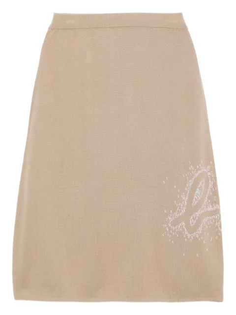 SPORT b. by agnès b. logo-print skirt Brown K273QL16