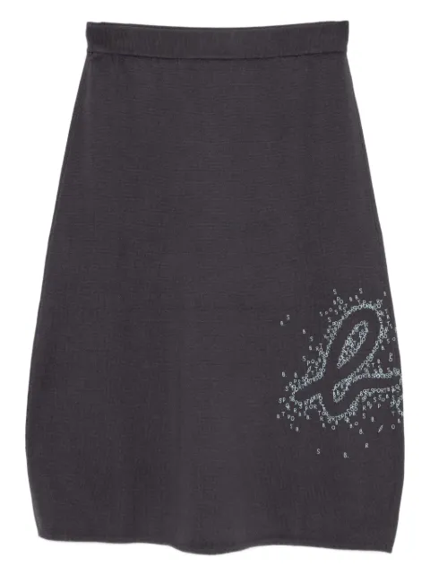 SPORT b. by agnès b. logo knitted skirt Grey K273QL16