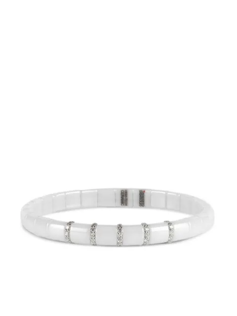 Roberto Demeglio 18K white gold and ceramic Pura diamond bracelet White PU4B5DBOB