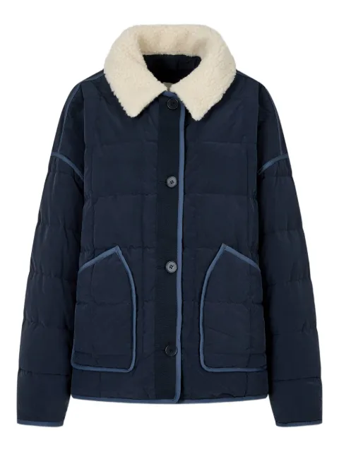 TOMBOY detachable-collar quilted puffer jacket Blue 9105414103