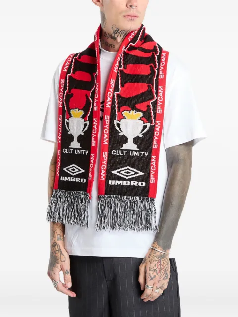 UMBRO Cult Unity fringed scarf Red UBMW232YA11BLK0042