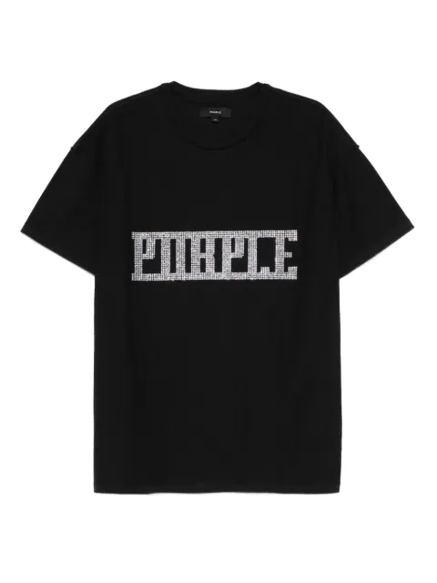 Purple Brand embellished T-shirt Black P101TBCP126BLACK