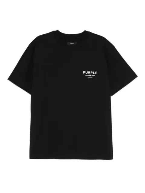 Purple Brand logo T-shirt Black P117HBSN126