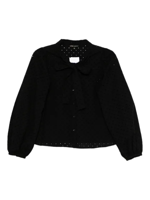 To b. by agnès b. eyelet-detailing shirt Black 6271WX40