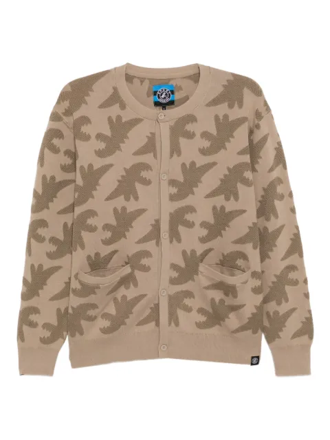 SPORT b. by agnès b. Dino-embroidered cardigan Neutrals 1715QL16