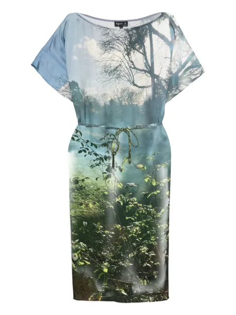 agnès b. Saphir "Jardin Brumeux" dress Brown Z916NX07