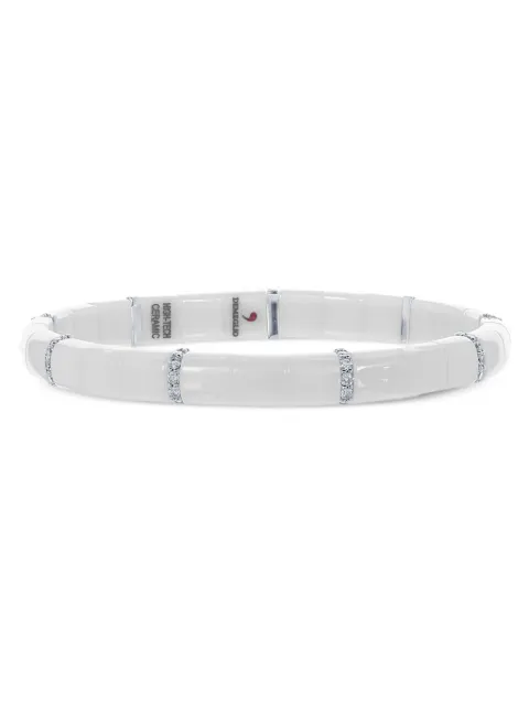 Roberto Demeglio 18K white gold and bone china Pura diamond bracelet White PU4B3DBOB